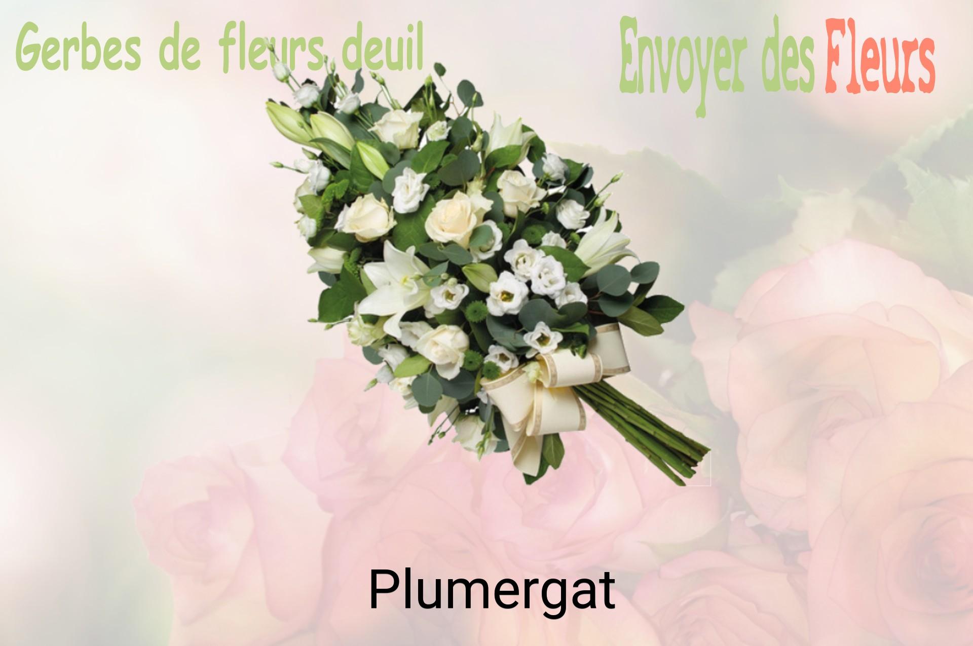 Gerbe de fleurs de deuil livrée à Plumergat